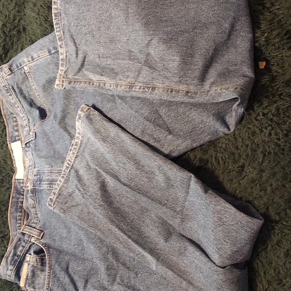 Dope destressed designer denim! Vintage / work wear inspo. Natural issue!